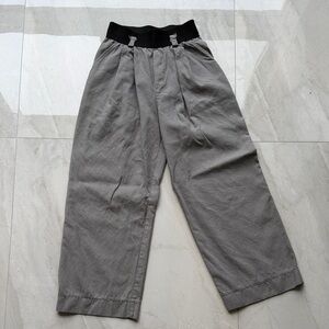 Zara girls Gray trousers with Black Waistband